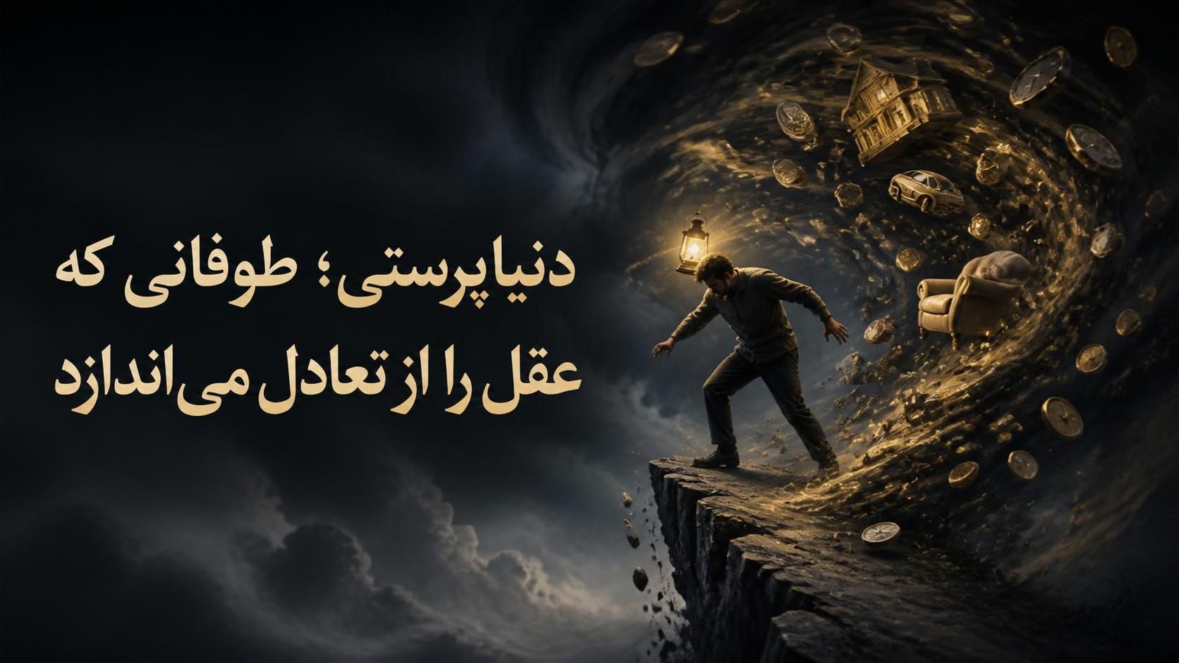 دنیاپرستی؛ طوفانی که عقل را از تعادل می‌اندازد
